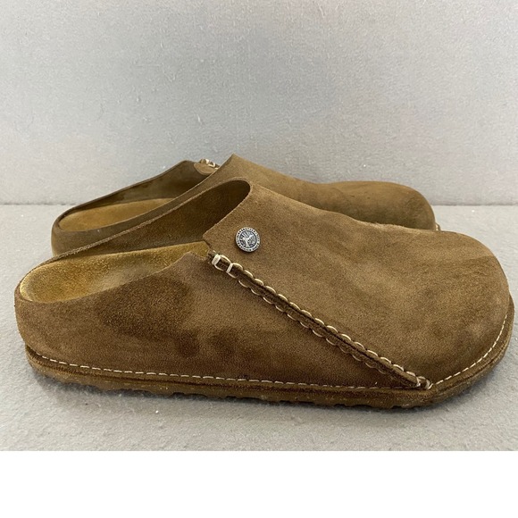 Birkenstock Lutry Clogs Mens 10 Brown Suede Leather Slip On Shoes Tobacco Mules main image 10